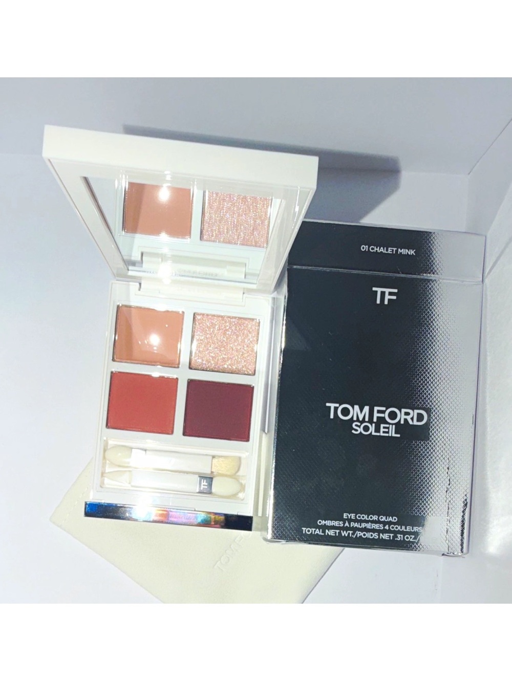 Tom Ford Soleil Eye Color Quad 01 Chalet Mink Pressed Powder 0.31 oz